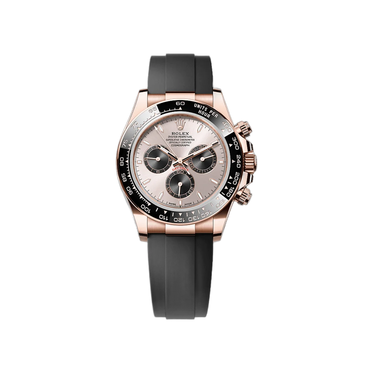 Rolex Cosmograph Daytona 126515LN-0006 سوار أويستر فليكس من الذهب إيفروز عيار 18 قيراطاً ميناء بلون ساندست والأسود البراق