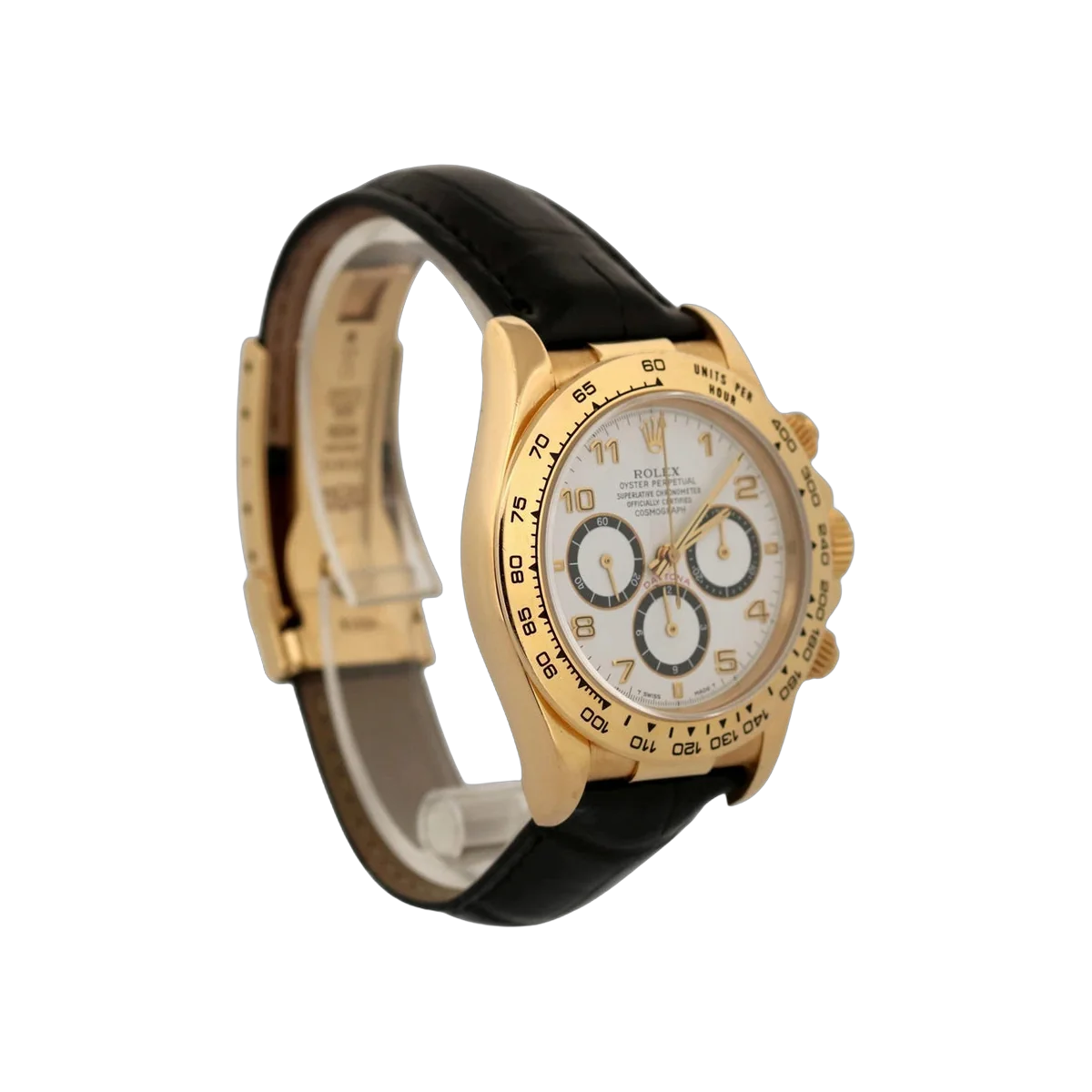 Rolex Cosmograph Daytona 16518 Yellow Gold 40mm White Dial Men's Watch