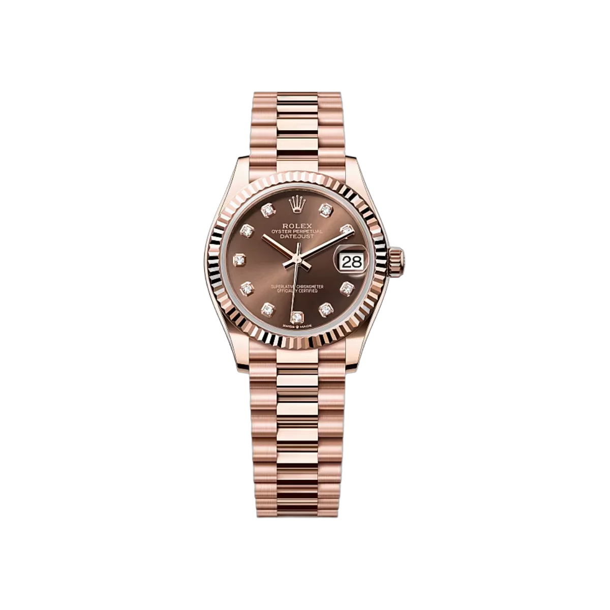Rolex Datejust 278275-0010 Everose Gold Chocolate Dial 31mm Women’s Watch