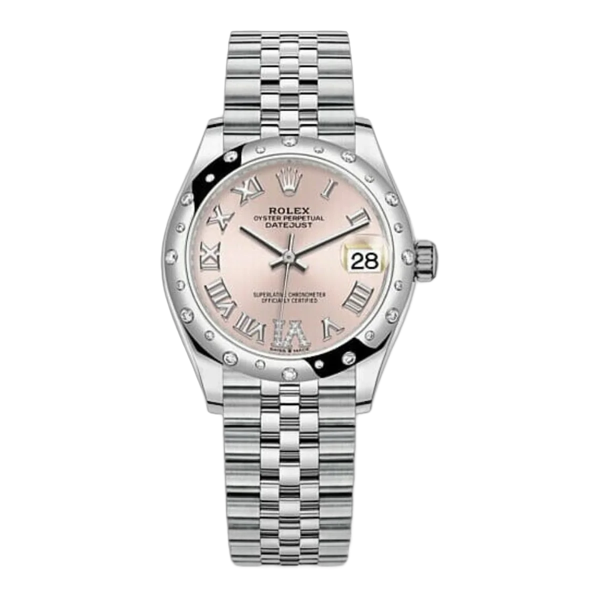 劳力士 Datejust 278344Rbr Sdo 46 钻石表圈 31 毫米银色钻石表盘
