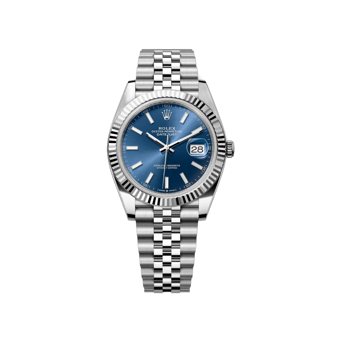 Rolex Datejust 41 Oyster Perpetual 126334-0002 Weißgold 41mm Blaues Zifferblatt Herrenuhr