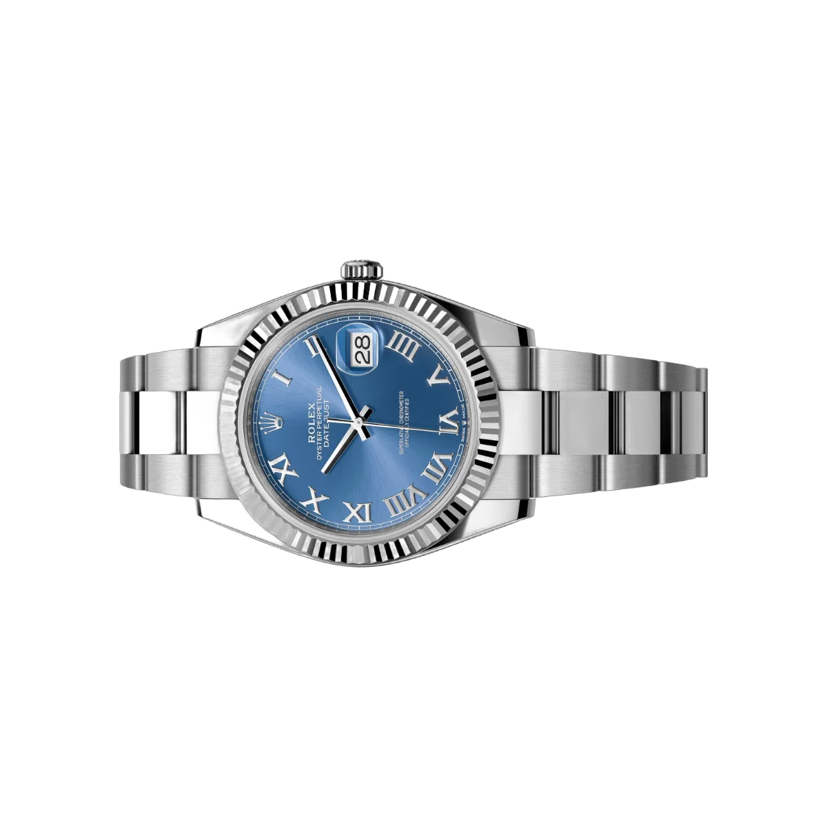 劳力士 Datejust 41 蚝式恒动 126334-0025 白金 41 毫米蓝色表盘罗马数字男士手表