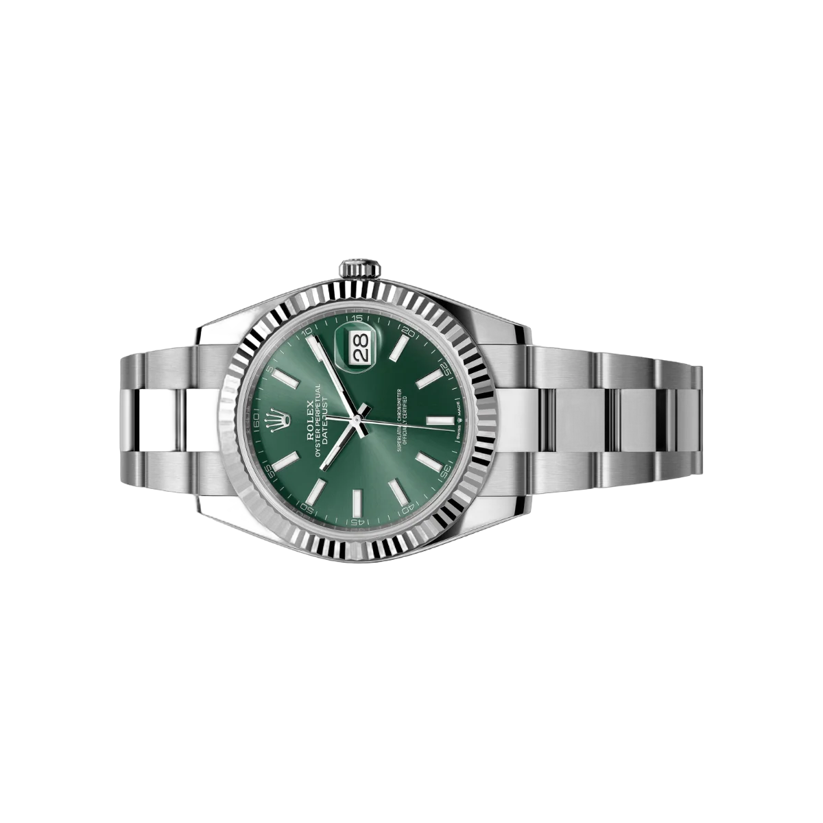 Rolex Datejust 41 Oyster Perpetual 126334-0027 Herrenuhr, Weißgold, 41 mm, Mintgrünes Zifferblatt