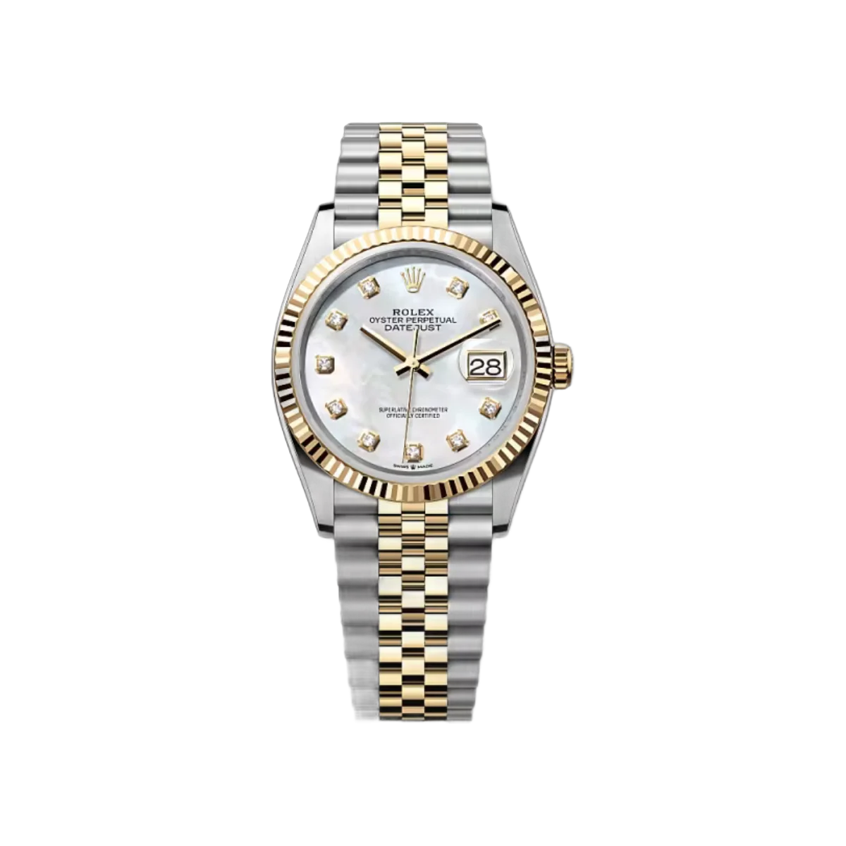 Rolex Datejust Automatic 126233-0023 Yellow Gold MOP Dial 36mm Women’s Watch
