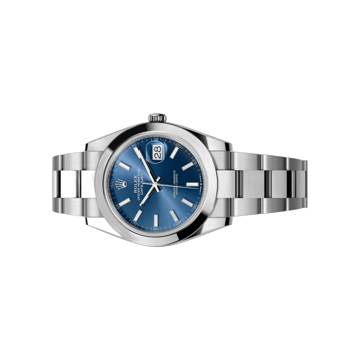 Rolex Datejust m126300-0001 Oyster Perpetual Herrenuhr, Edelstahl, 41 mm, blaues Zifferblatt