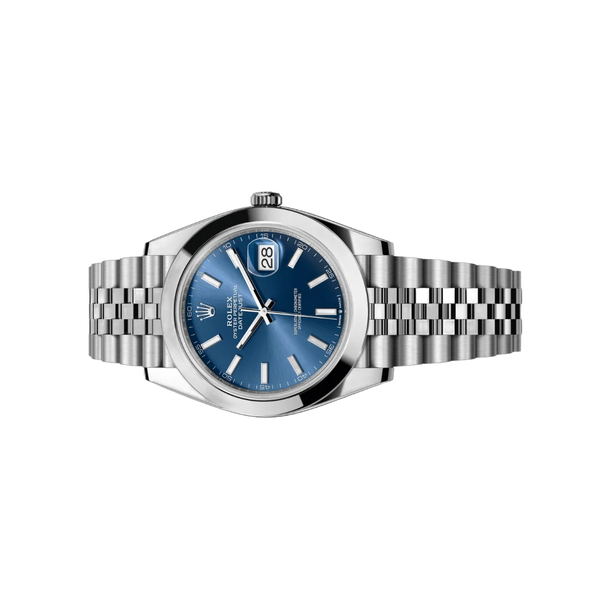 Rolex Datejust m126300-0002 Oyster Perpetual 41mm Blue Index Dial Mens Watch
