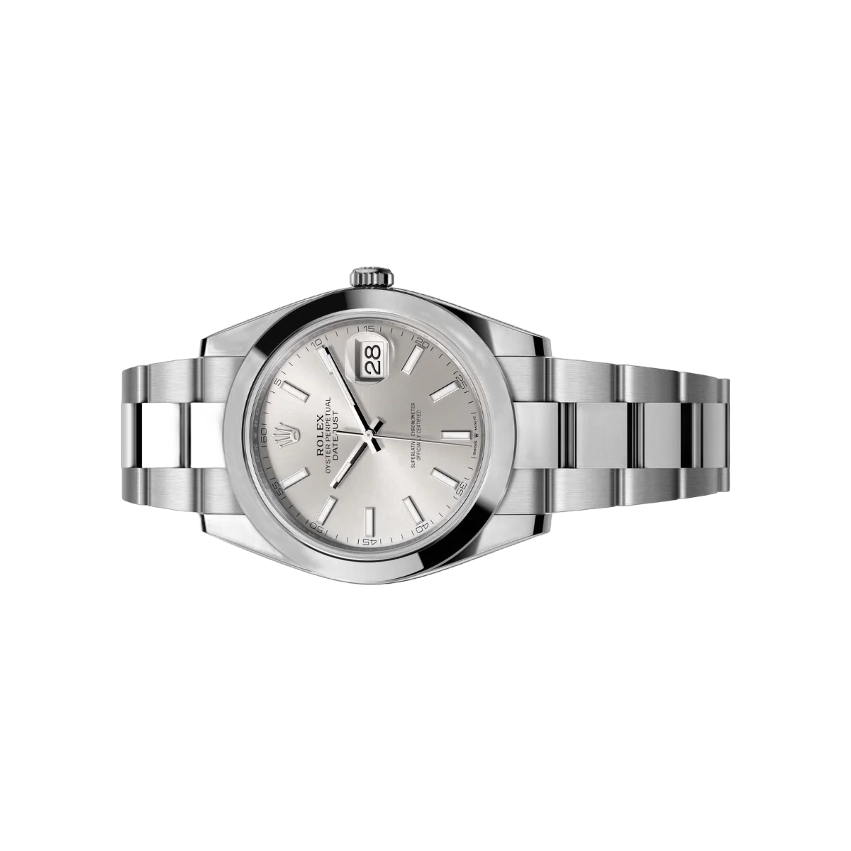 Rolex Datejust m126300-0003 Oyster Perpetual Edelstahl 41mm Silbernes Zifferblatt Herrenuhr