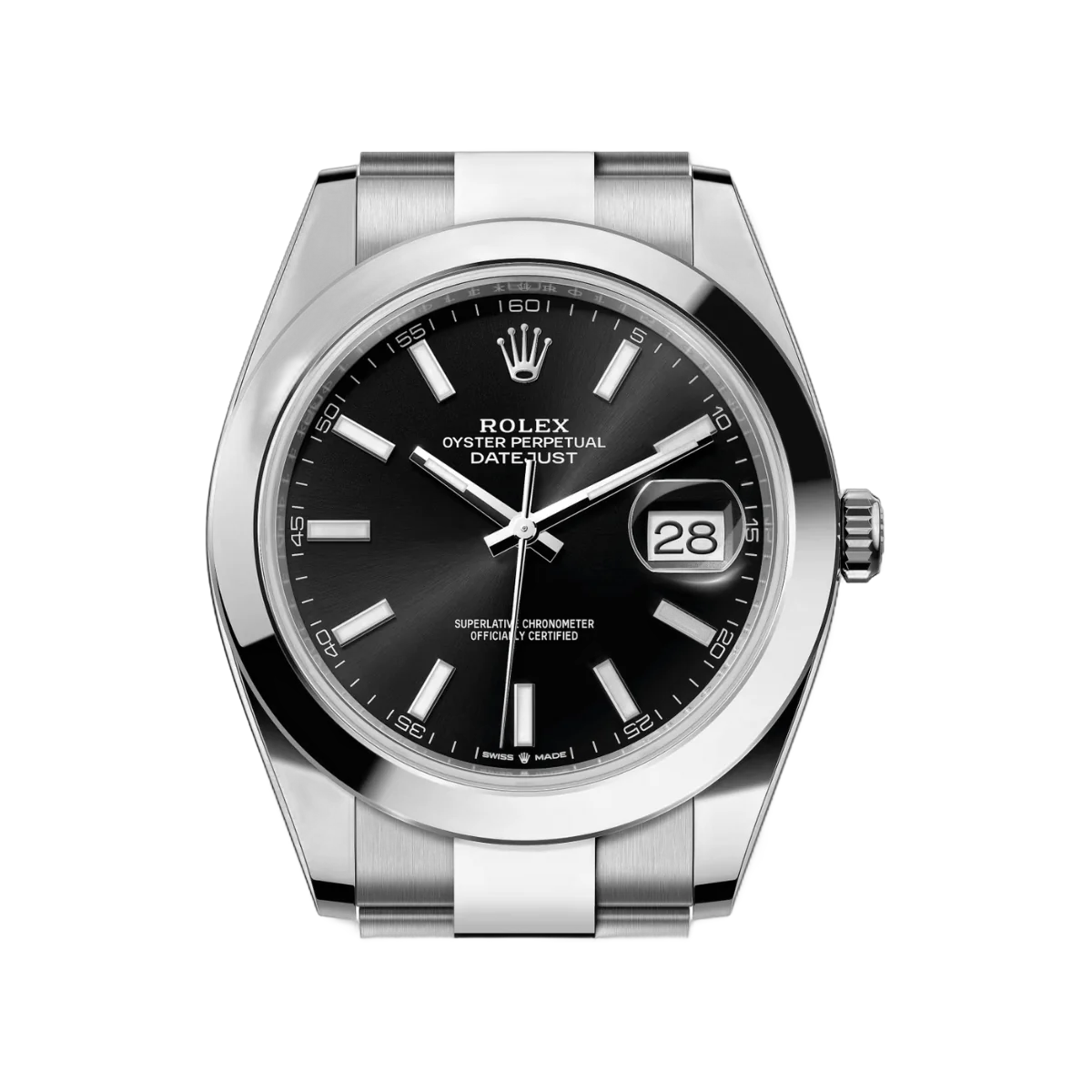 Rolex Datejust m126300-0011 Oyster Perpetual Edelstahl 41mm Schwarzes Indexzifferblatt Herrenuhr