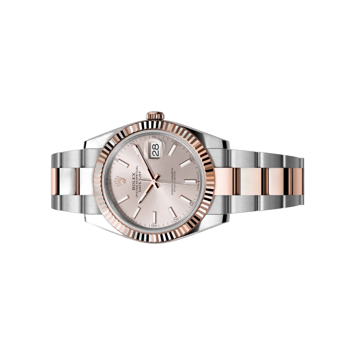 Rolex Datejust m126331-0009 Oyster Perpetual 18K Everose Gold 41Mm Sundust Dial Men’s Watch