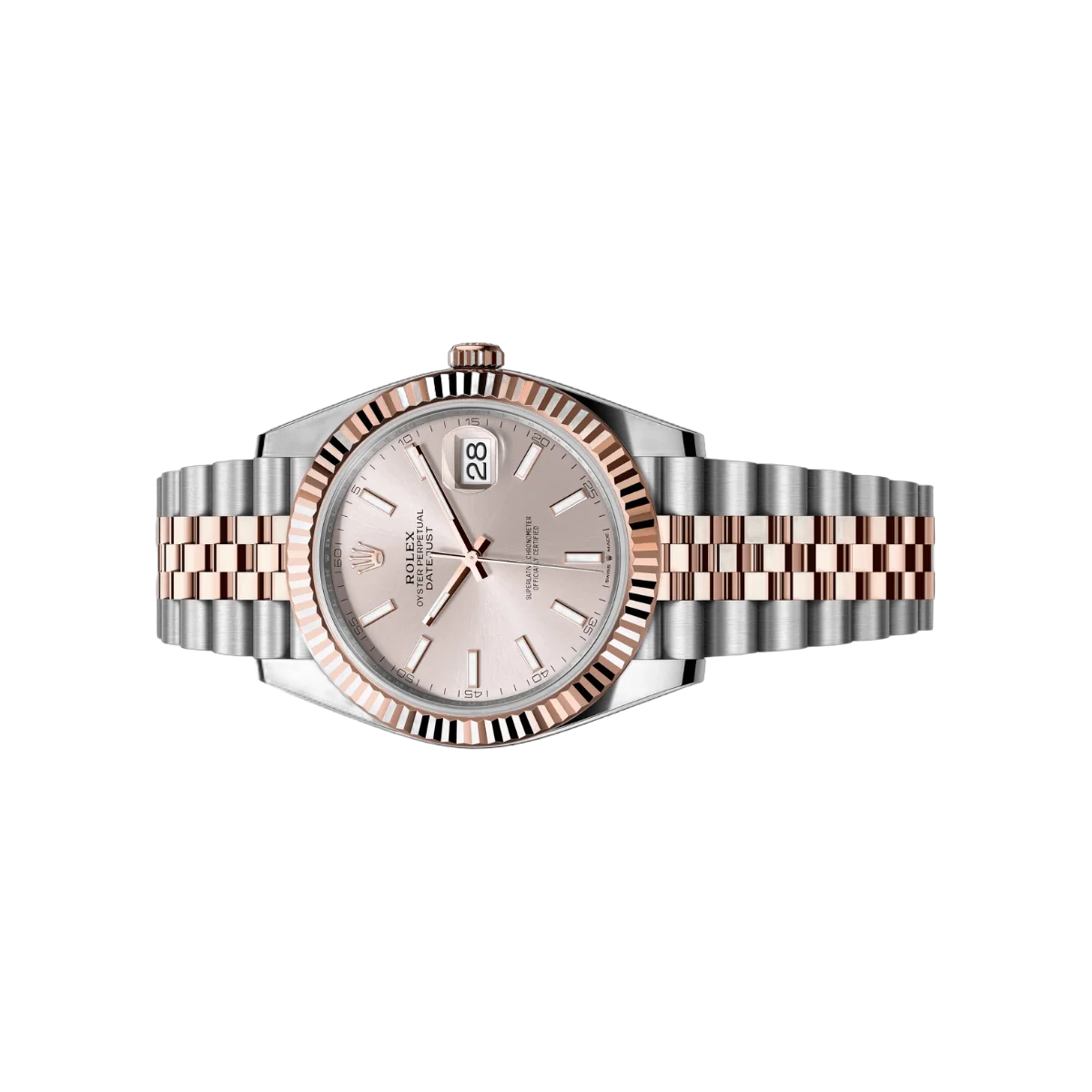 Rolex Datejust m126331-0010 Oyster Perpetual 18K Everose-Gold 41mm Sundust-Zifferblatt Herrenuhr