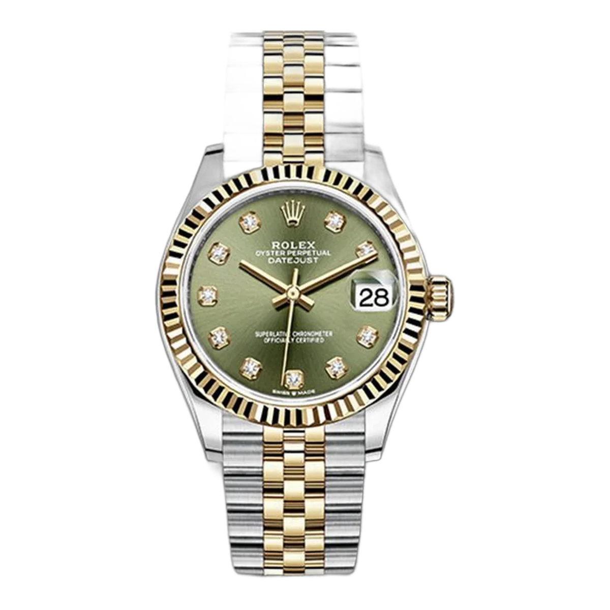 Rolex Datejust M278273-0029 Ogdj Olivgrün Diamanten