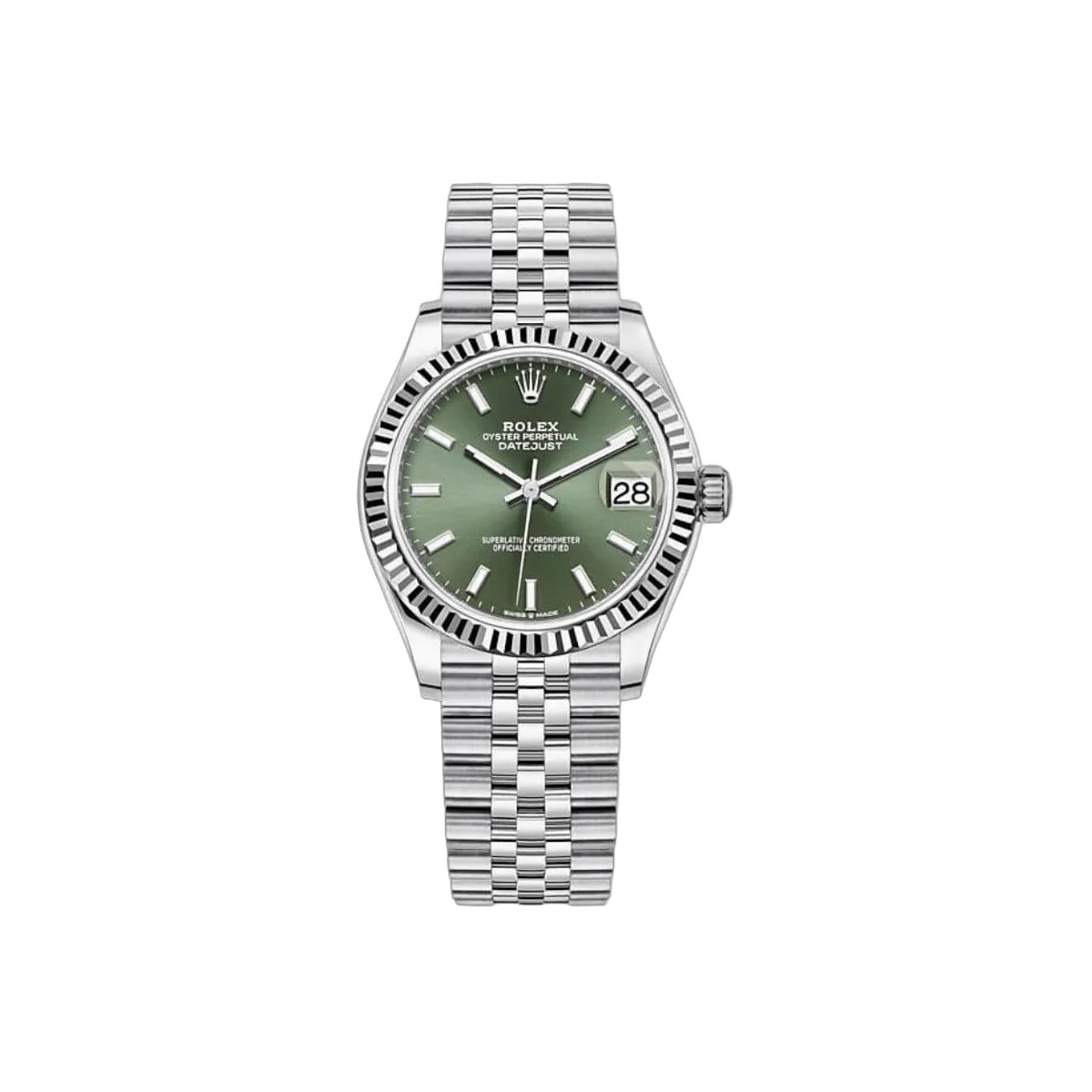 Rolex Datejust M278274-0018 بحجم 31 مم، من فولاذ أويستر والذهب الأبيض