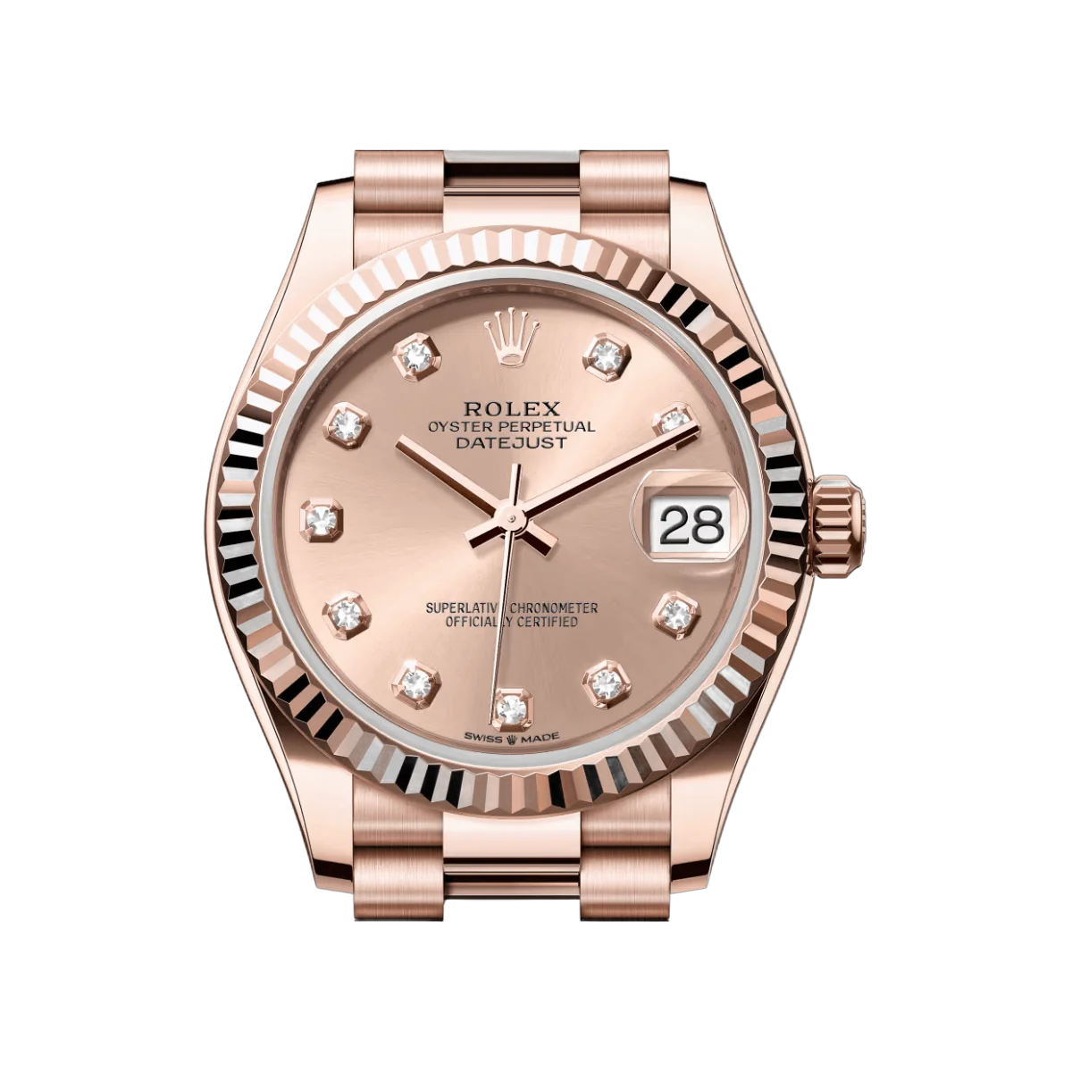 Rolex Datejust M278275-0031 31mm Everose Gold Zifferblatt Damenuhr