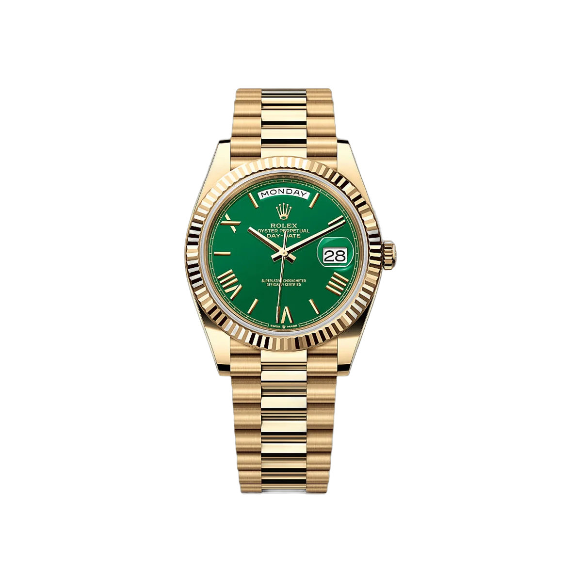 Rolex Day-Date 228238-0061 ذهب أصفر 40 مم مينا أخضر