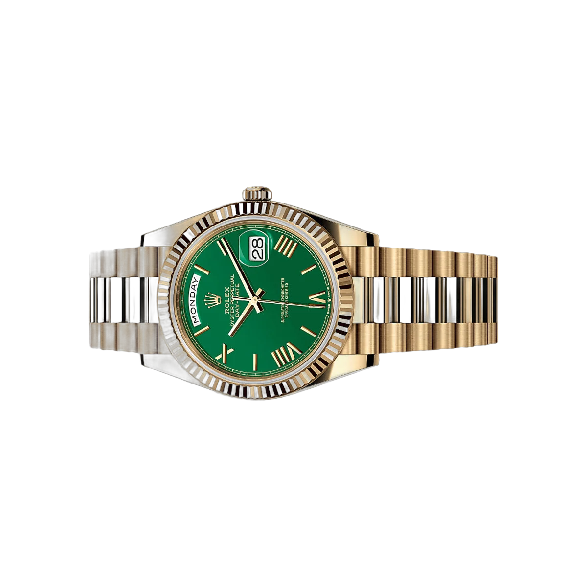 Rolex Day-Date 228238-0061 Gelbgold 40mm Grünes Zifferblatt