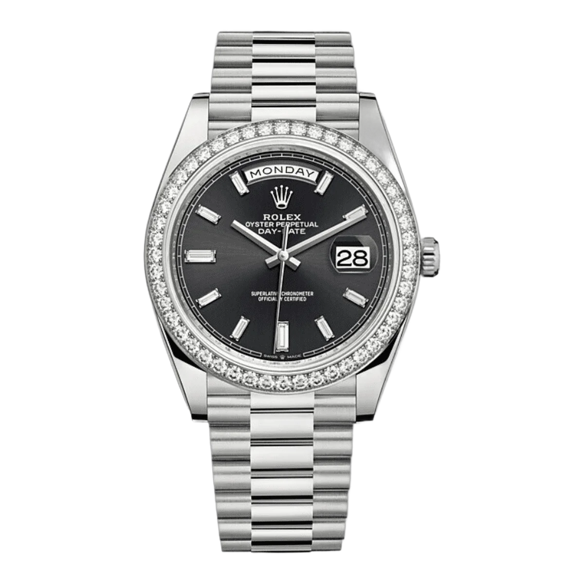 Rolex Day-Date 228349RBR-0003 Oyster, Weißgold Und Diamanten