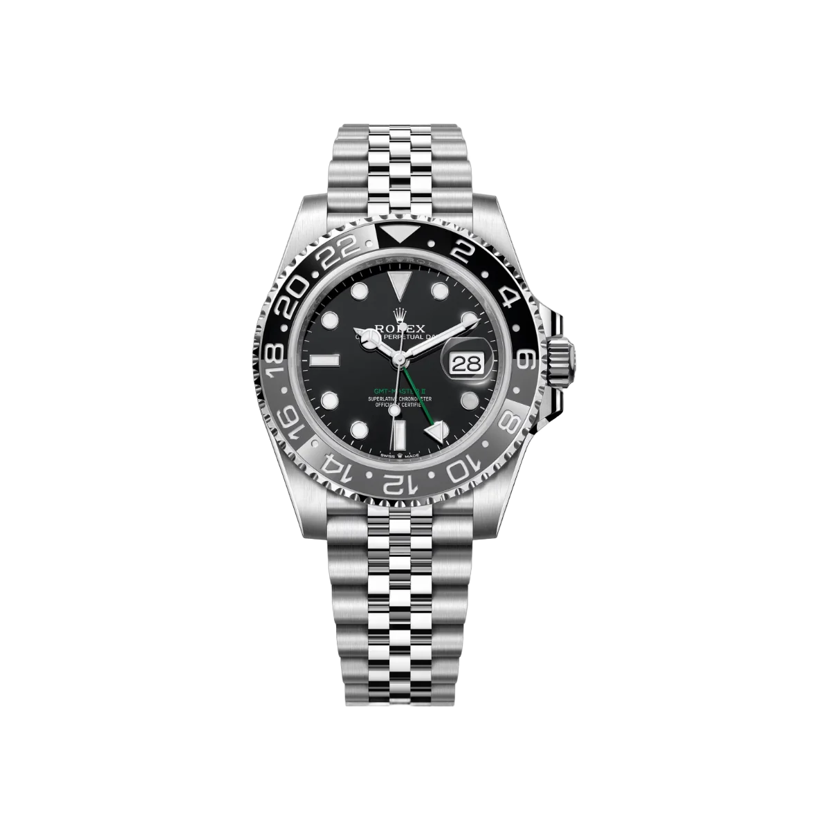 Rolex Gmt Master II 126710GRNR-0003 ساعة رجالية أويستر ستيل بروس واين سوار جوبيلي 40 مم