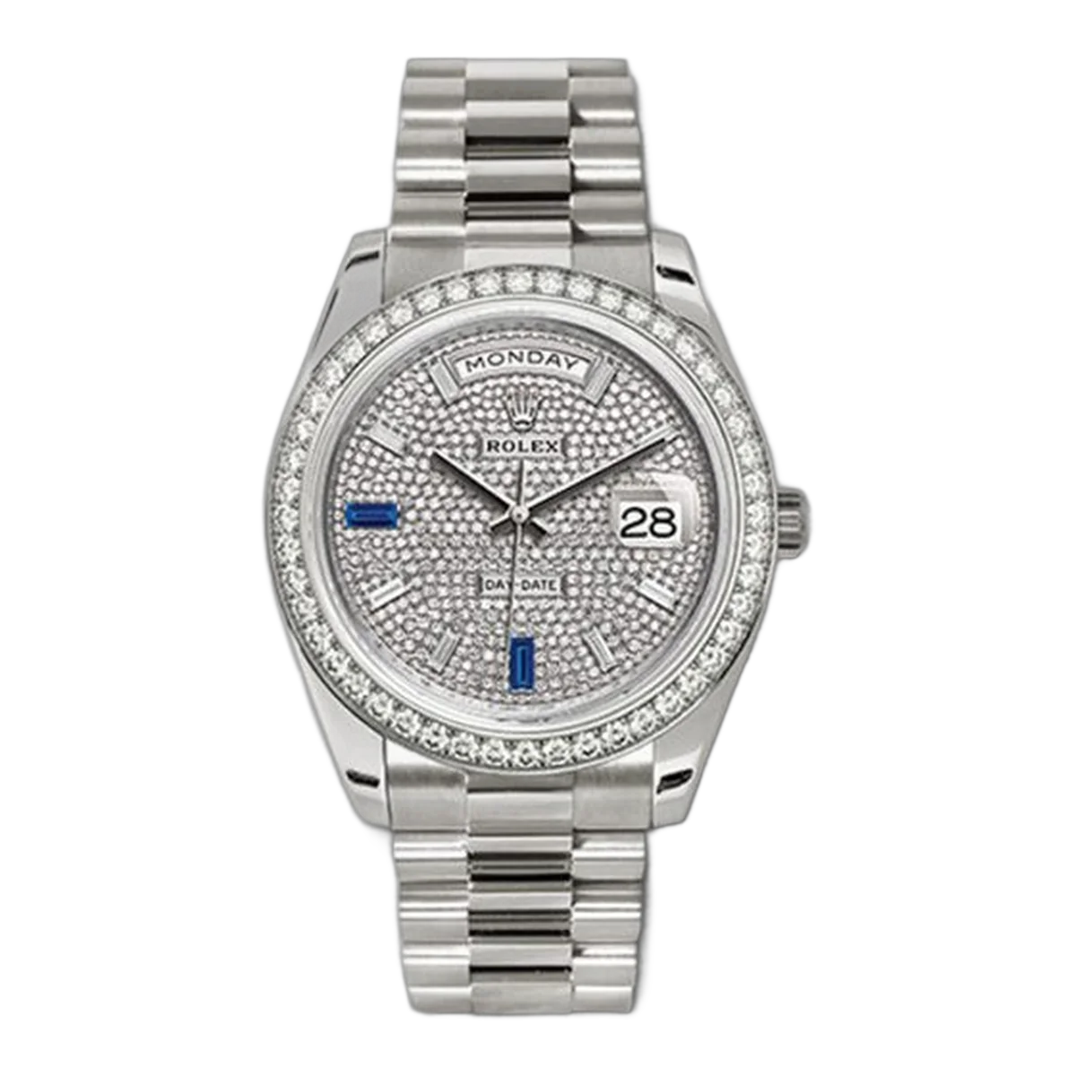 Rolex Oyster Perpetual Day-Date 40Mm White Gold Men's Watch