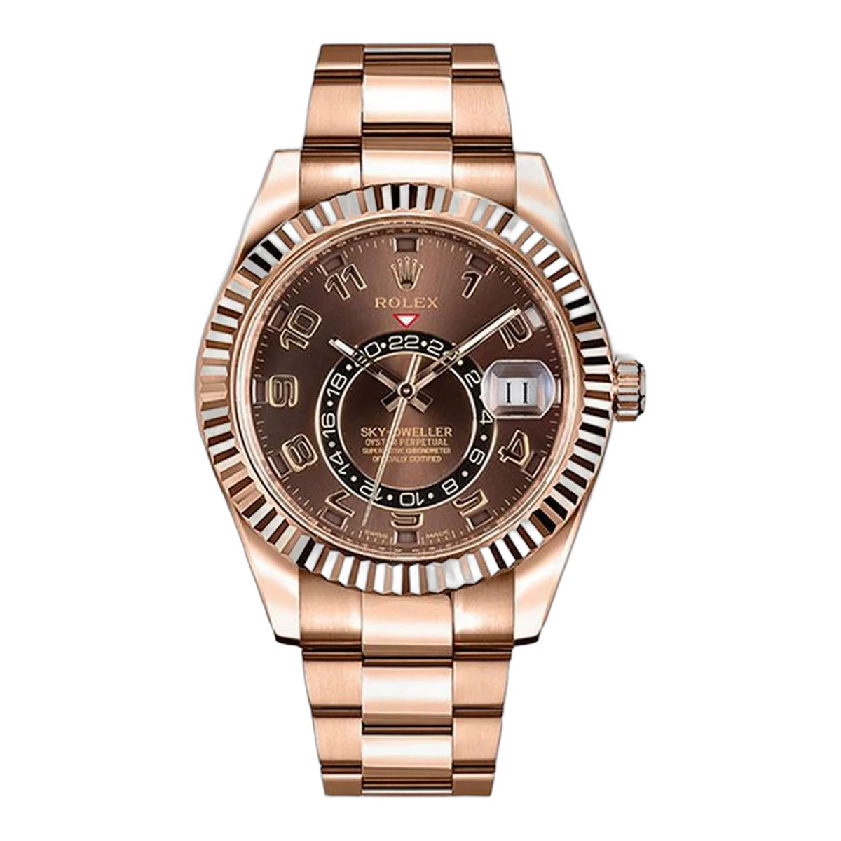 Rolex Sky Dweller 326935 Choao Chocolate Arabic Dial 42Mm18Kt Everose Gold Men's Watch