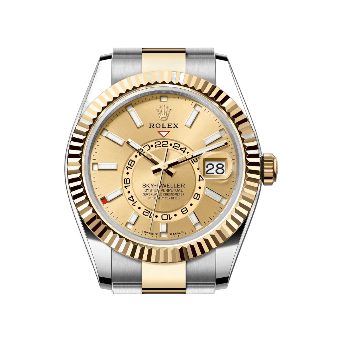 Rolex Sky Dweller 336933-0001 Oystersteel And Yellow Gold Champagne Dial 42mm Men’s Watch