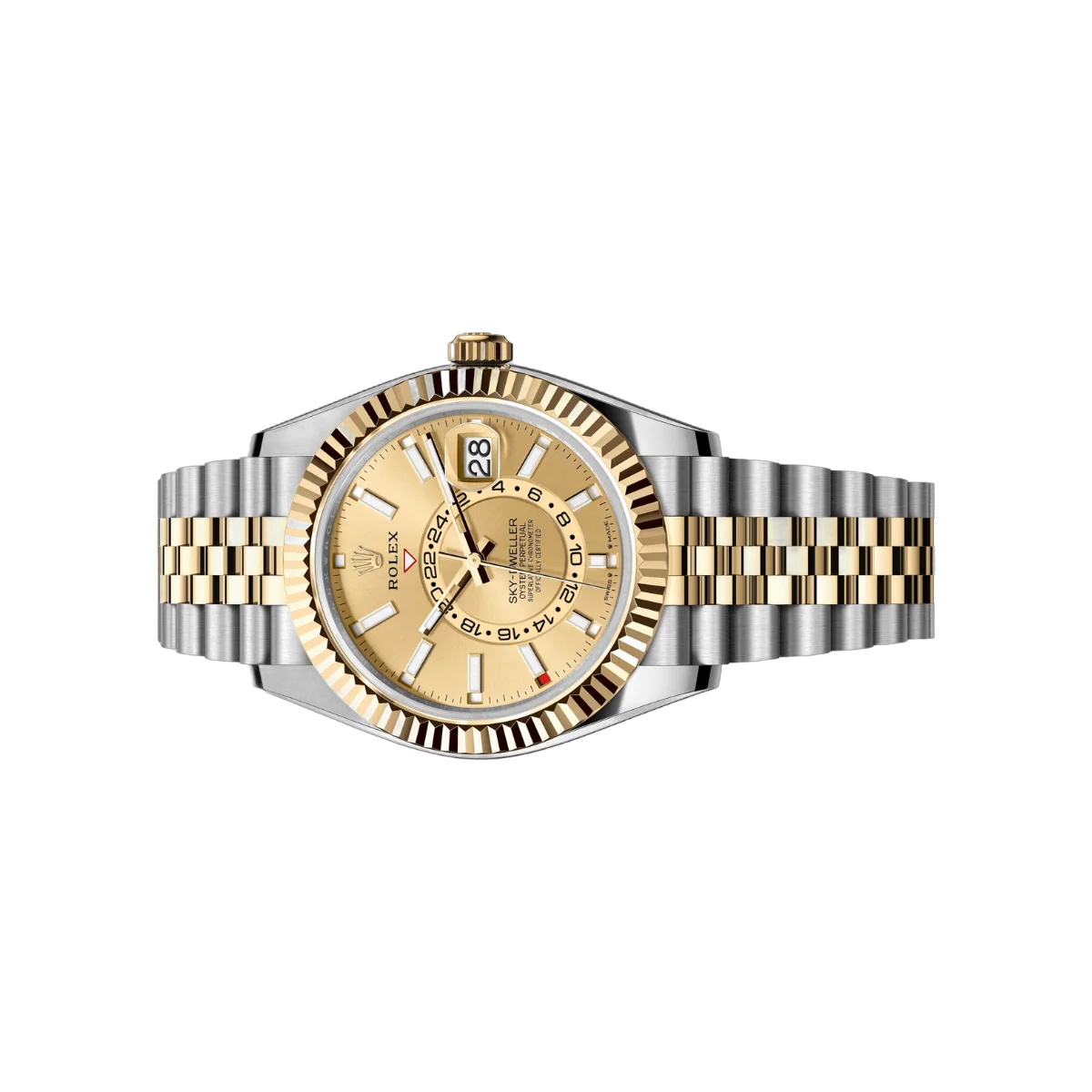 Rolex Sky-Dweller 336933-0002 Oystersteel und Gelbgold Champagne 42mm Herrenuhr