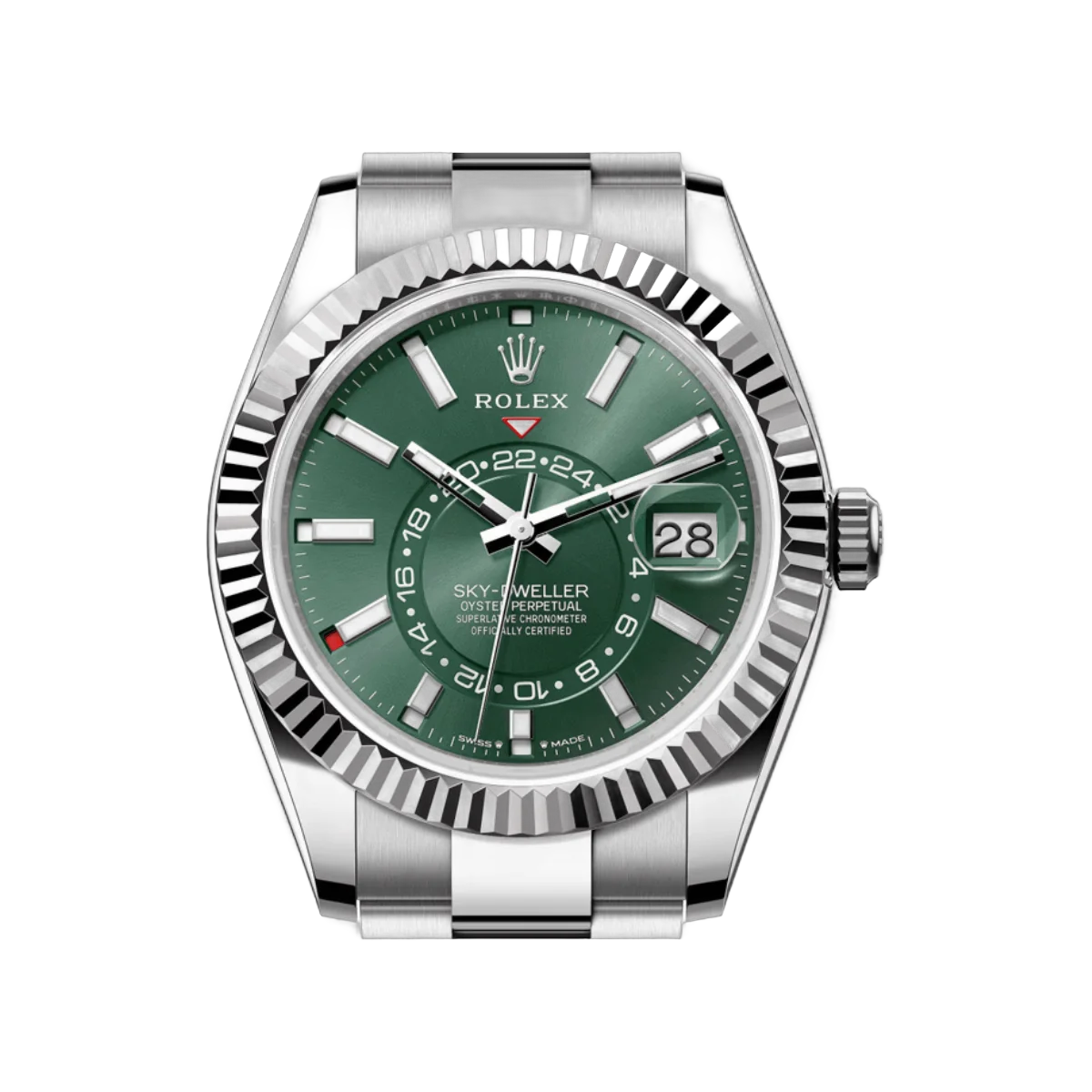 Rolex Sky Dweller 336934-0001 Weißgold Mintgrünes Zifferblatt 42mm Herrenuhr