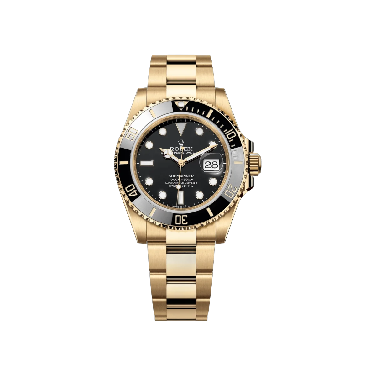 Rolex Submariner Date 126618LN-0002 ساعة رجالية 41 ملم ذهب أصفر مينا أسود رويال