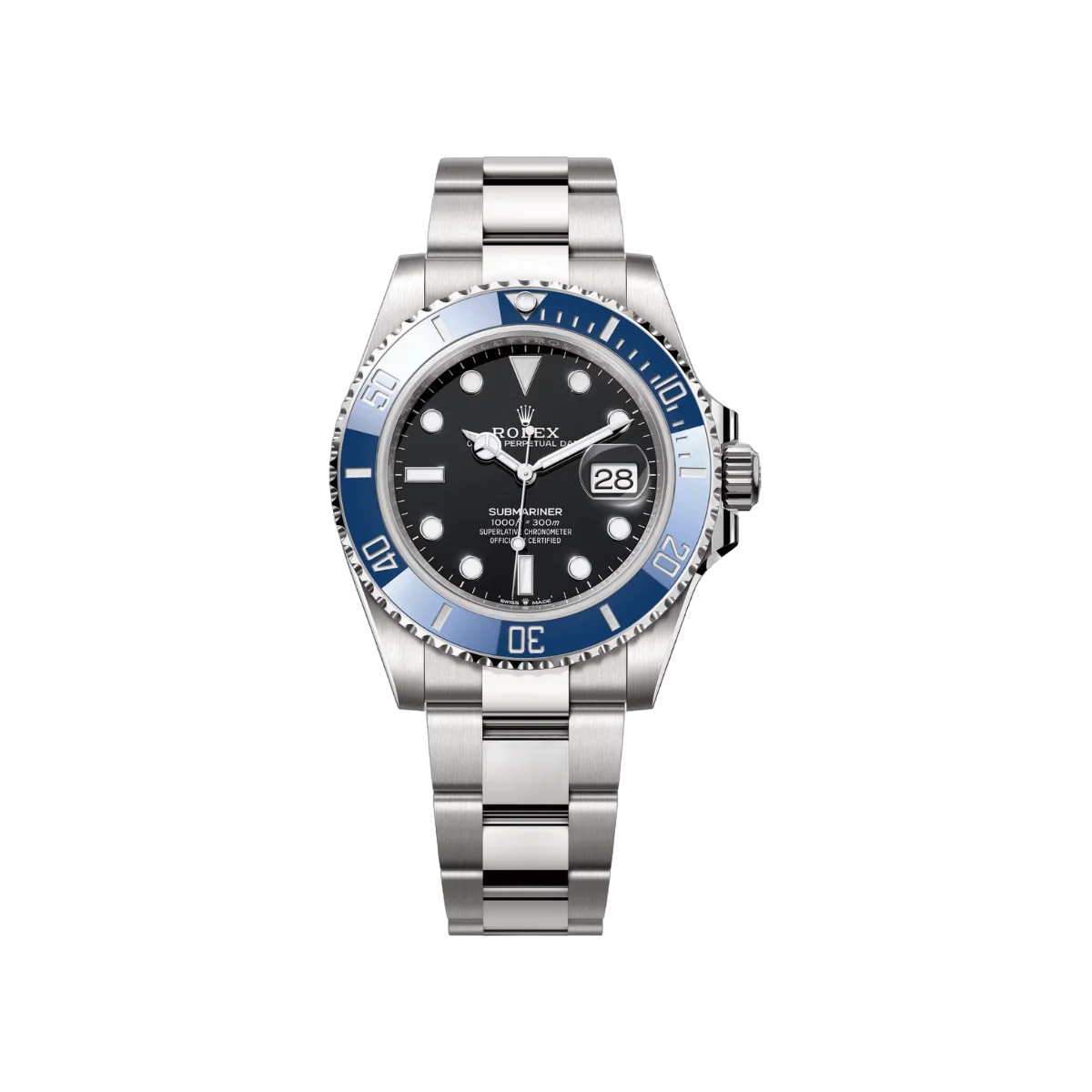 Rolex Submariner Date 126619LB-0003 ساعة رجالية ذهب أبيض ميناء أسود 41 مم
