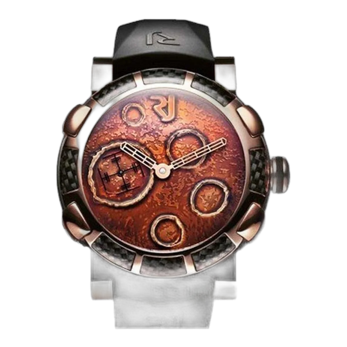 Romain Jerome Moon Dust DNA Gold Mood Ocker in Bicolor mit pfirsichfarbenem Zifferblatt Herrenuhr