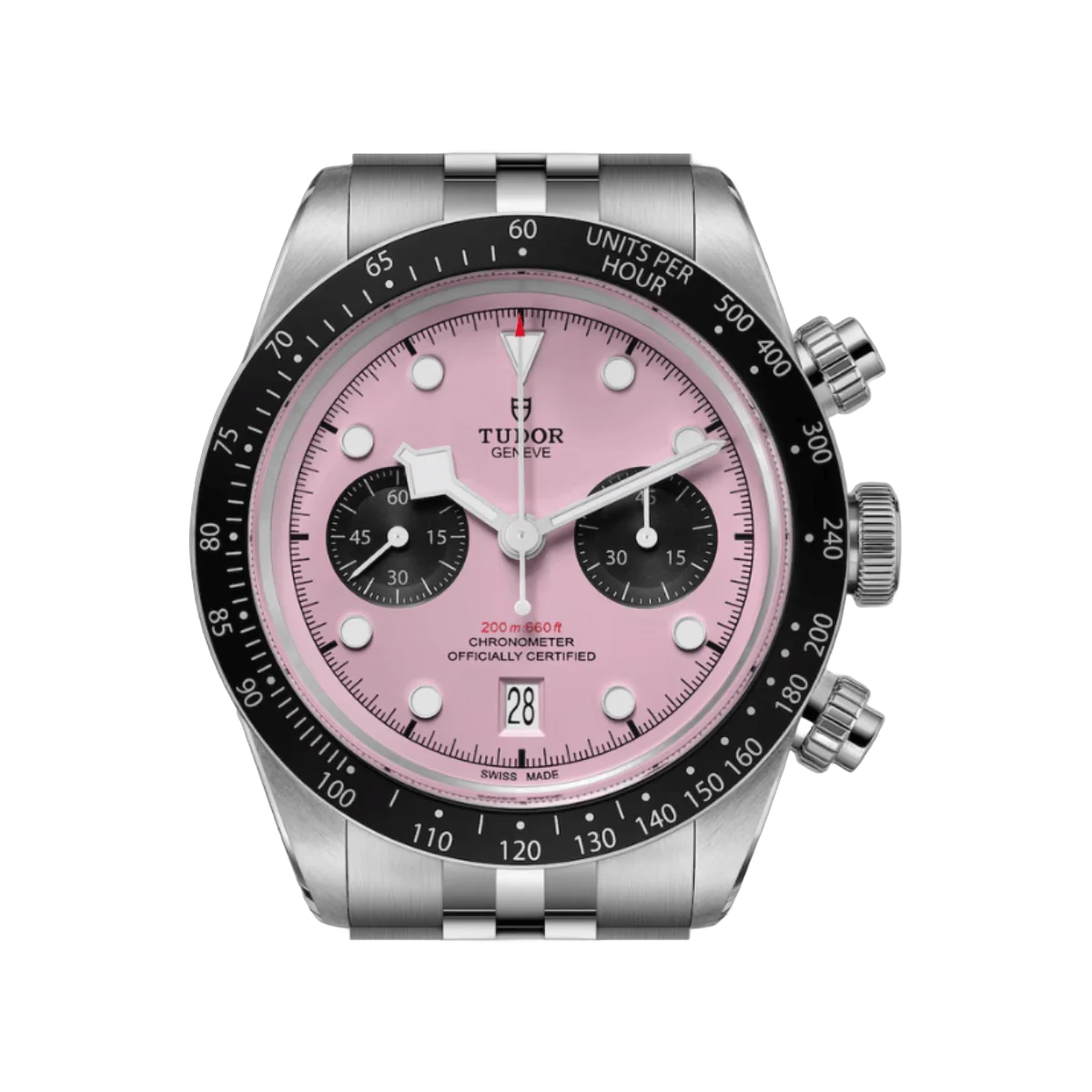 Tudor Black Bay Chrono M79360N-0019 Stainless Steel 41mm Inter Miami Pink Dial Men's Watch
