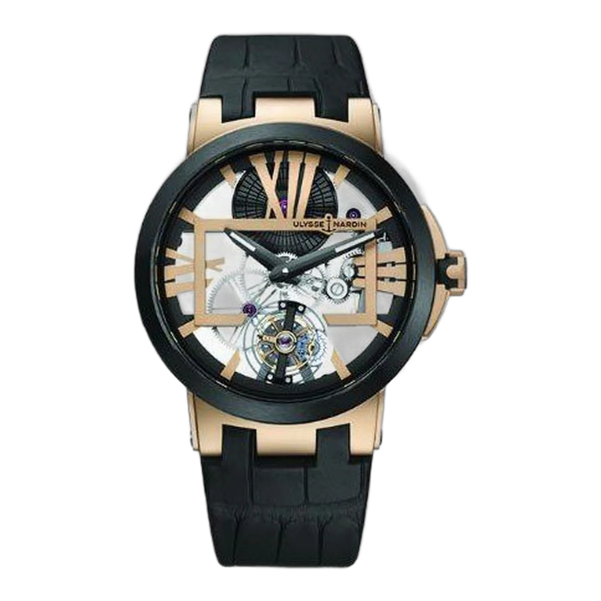 Ulysse Nardin Executive Skeleton Tourbillon 45Mm 18Kt Rose Gold Men's Watch