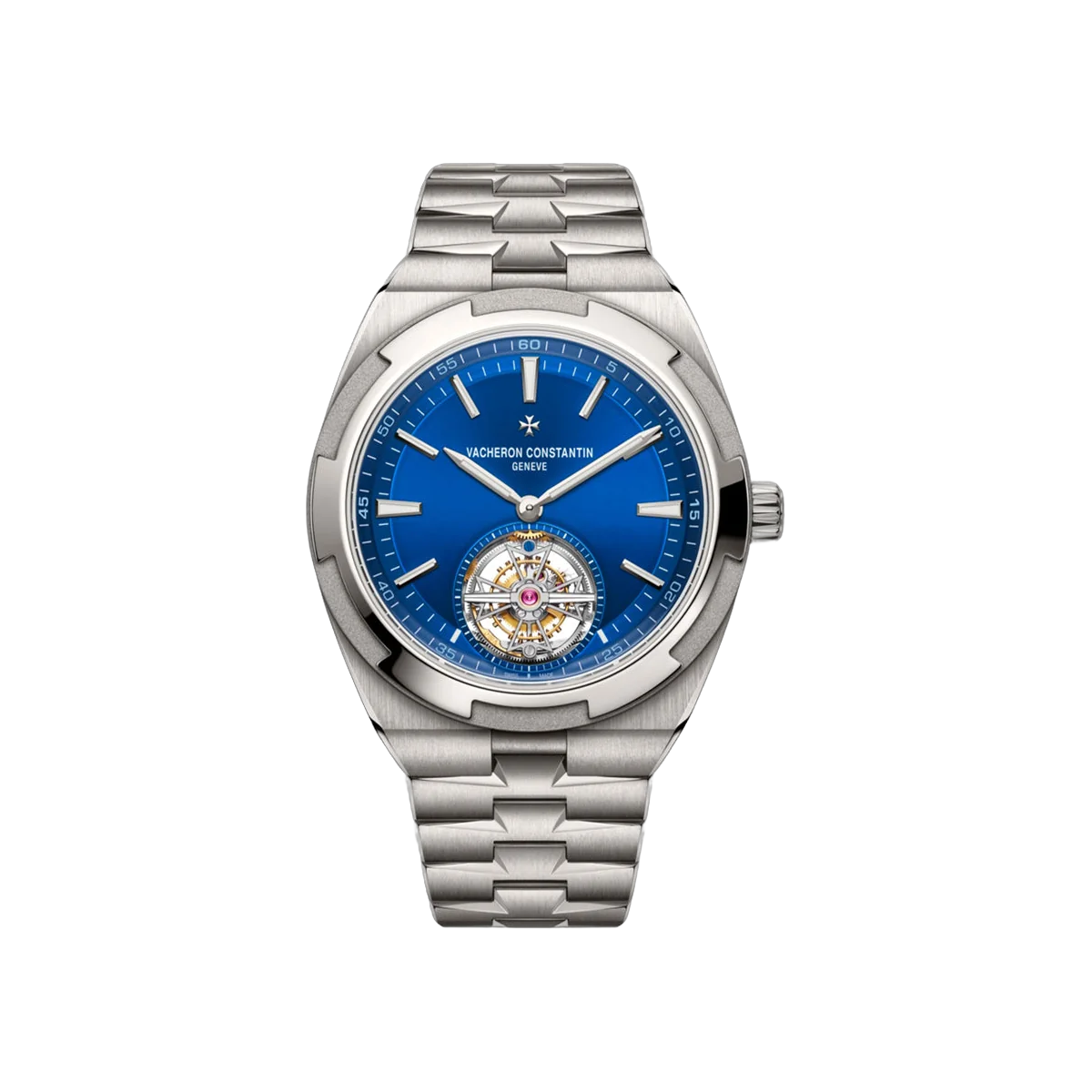 Vacheron Constantin Overseas 6000V/210T-H032 Tourbillon Edelstahl 42,5mm Blaues Zifferblatt Herrenuhr
