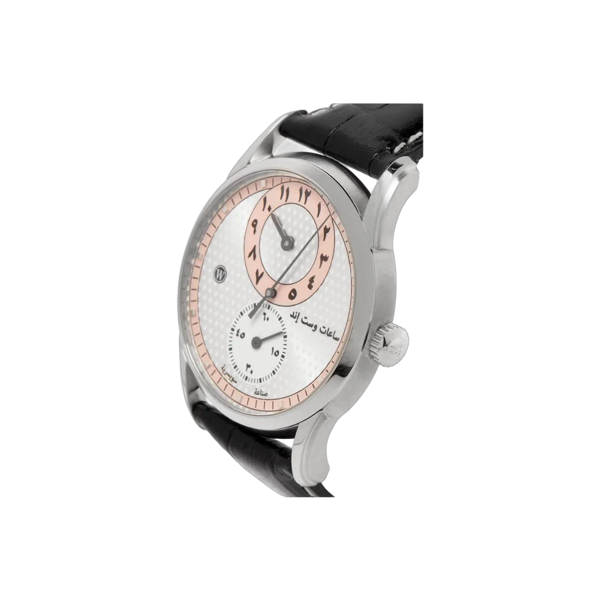 West End Watch Co. 6873.10.3361BLK 阿拉伯粉色 & 黑色银色表盘 37 毫米