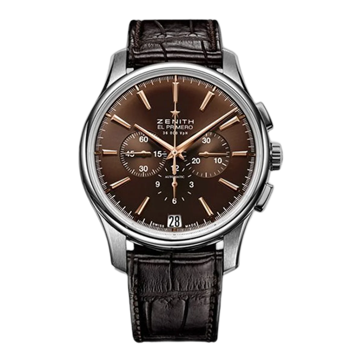 Zenith Captain 03.2110.400-75.C498 Brown Sunray Dial Chronograph 42Mm Stainless Steel Men's Watch