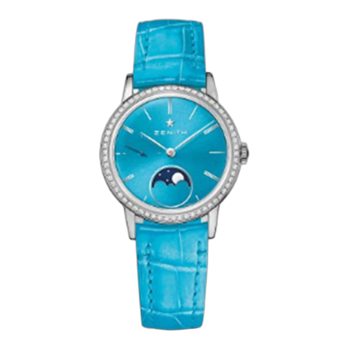 Zenith Elite Lady Moonphase Turquoise Lacquered 33Mm Ladies Watch Ref. 16.2333.692/54.C817