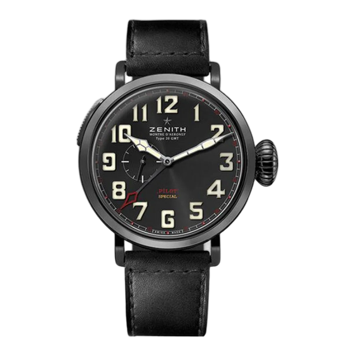 Zenith Pilot Montre D'Aeronef Type 20 Gmt Limited Edition 500 Pcs Men's Watch Ref. 96.2430.693/21.C703