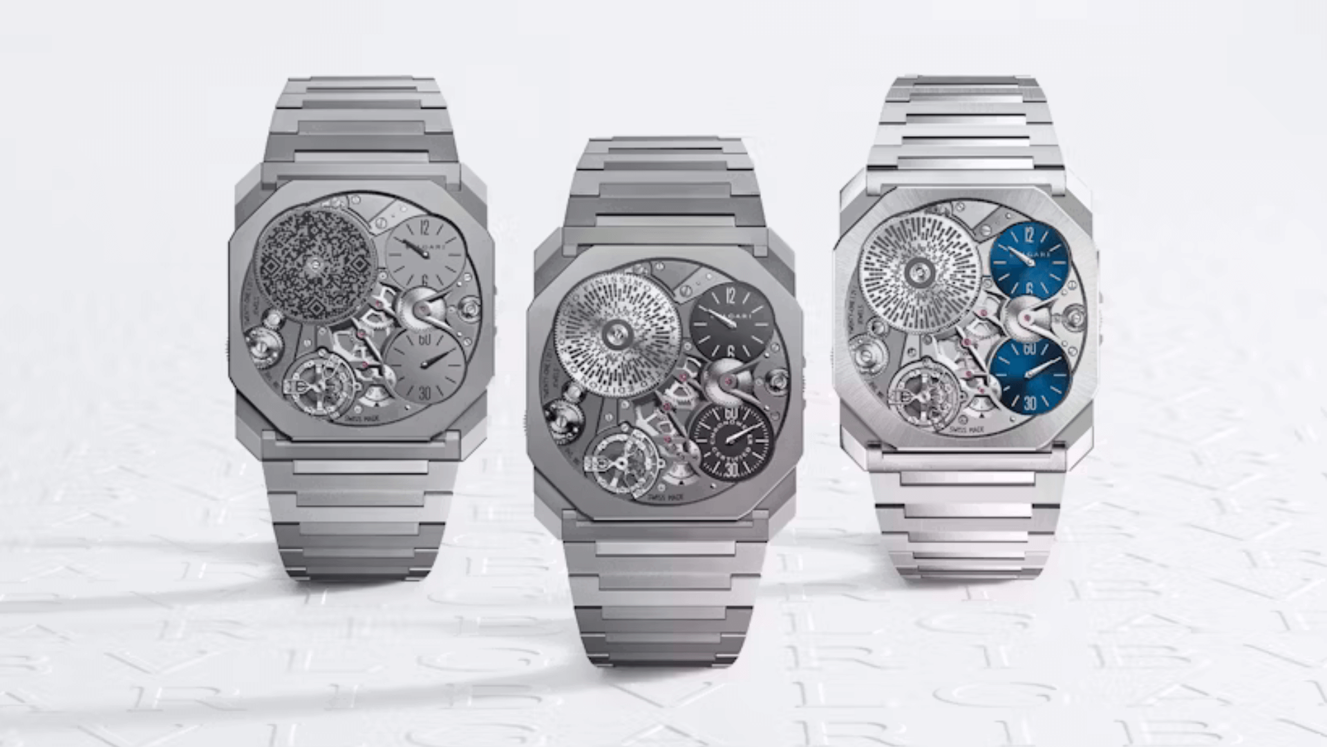 Bulgari shows off thinnest watch ever, as thin as a five-pence coin.