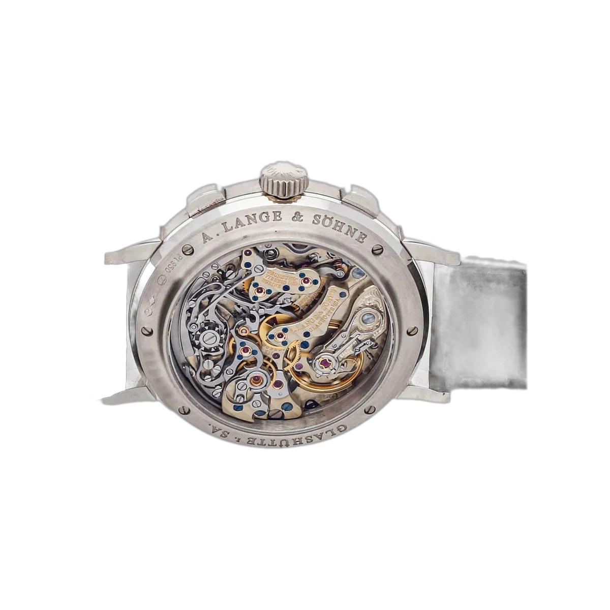 A. Lange & Söhne Lange 405.835 Platin Datograph Baguette Diamanten Schwarzes Zifferblatt 41mm Herrenuhr