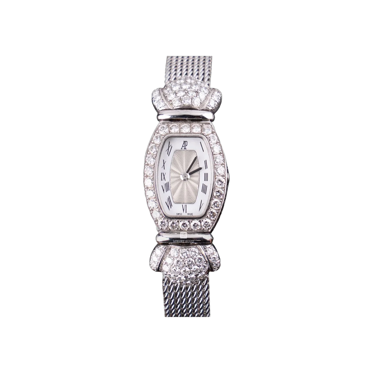 Audemars Piguet Charleston 67178BC.Z.1068BC.01 White Gold Diamond Bezel 14mm White Dial Ladies Watch