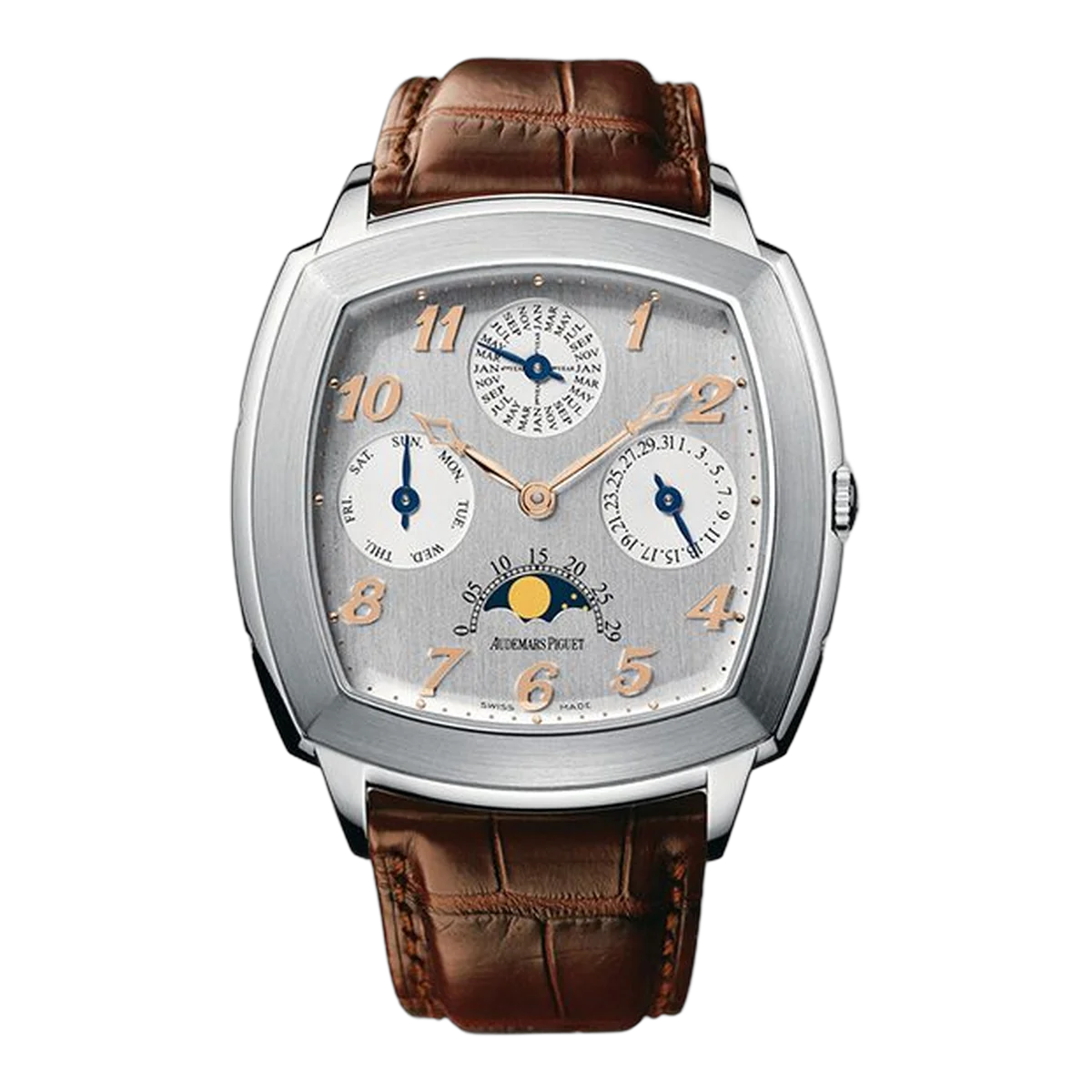 Audemars Piguet Classique Perpetual 26051Pt.Oo.D092Cr.01 Platin 47 mm x 47 mm Silbernes Zifferblatt Herrenuhr