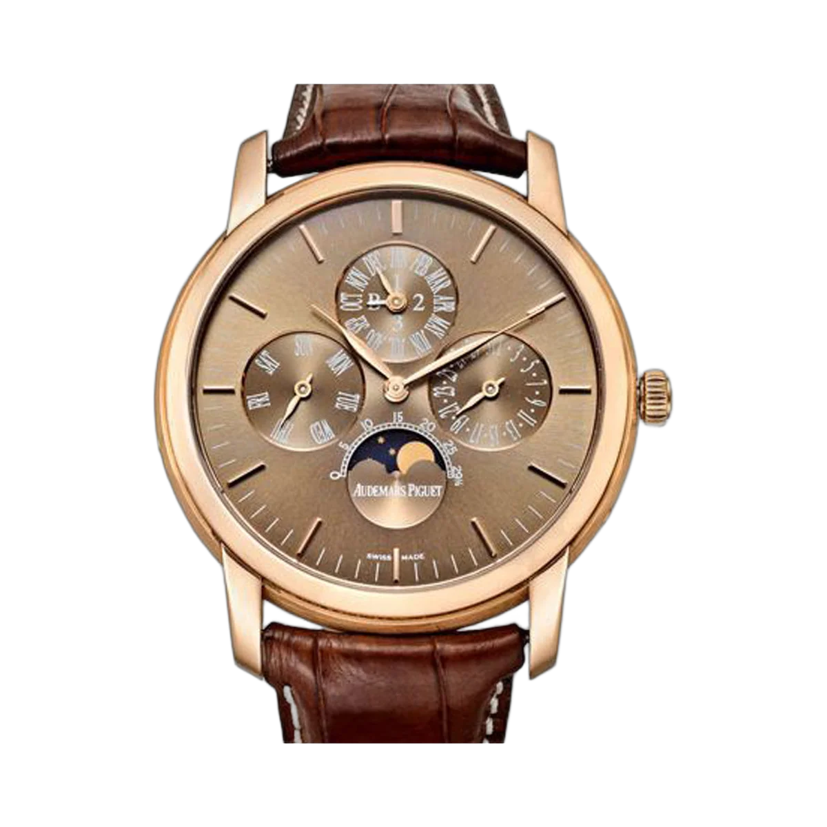 Audemars Piguet Jules Audemars 26390OR.OO.D093CR.01 Perpetual Calendar 18Kt Rose Gold 41mm Brown Dial Men's Watch