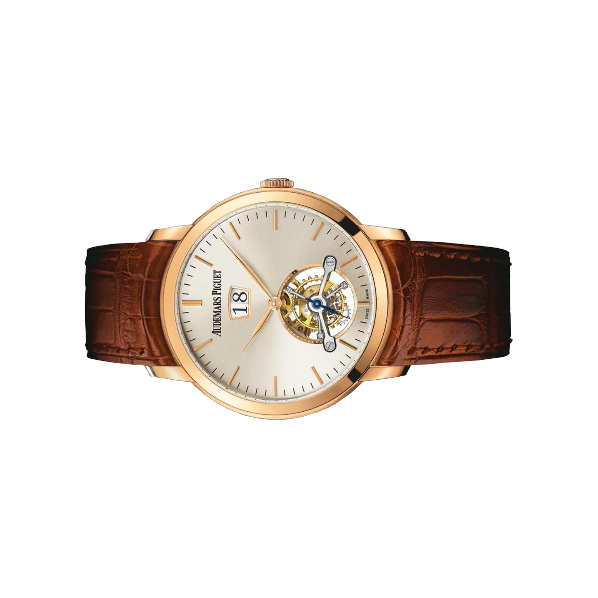 Audemars Piguet Jules Audemars 26559OR.OO.D088CR.01 توربيون غراند ديت ذهب وردي عيار 18 قيراط