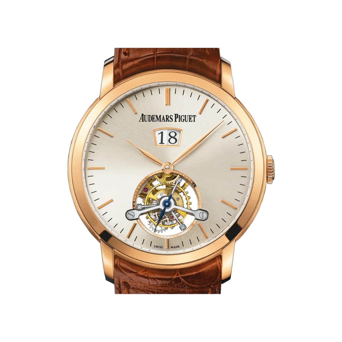 Audemars Piguet Jules Audemars 26559OR.OO.D088CR.01 توربيون غراند ديت ذهب وردي عيار 18 قيراط