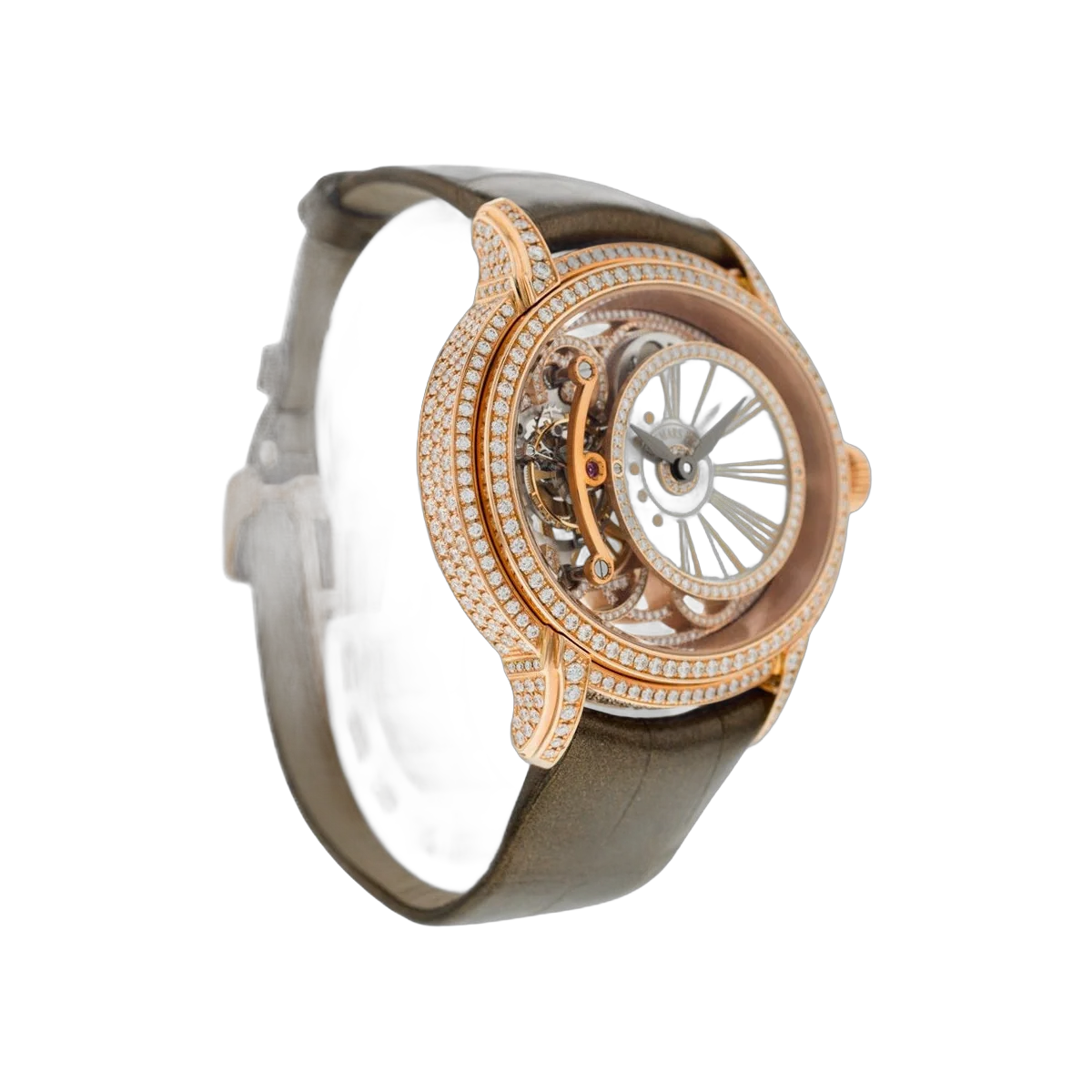 爱彼 Millenary 26354OR.ZZ.D812CR.01 陀飞轮玫瑰金钻石表圈 45 毫米镂空表盘男士手表