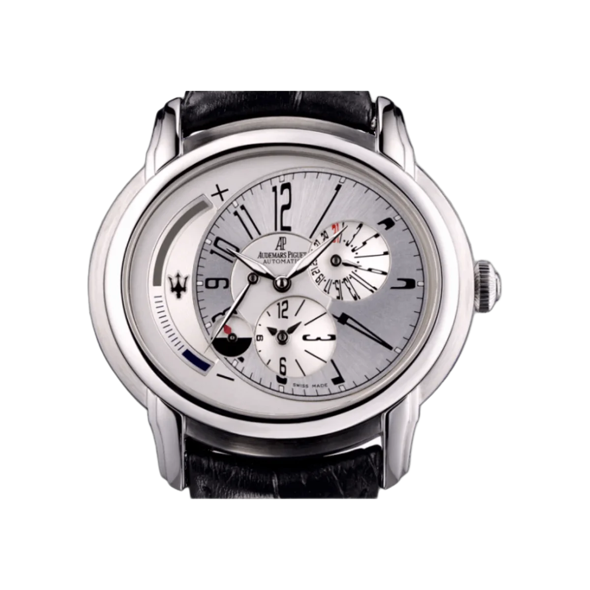 Audemars Piguet Millenary Maserati 26150ST.OO.D084CU.01 GMT Edelstahl 47mm Silbernes Zifferblatt Herrenuhr