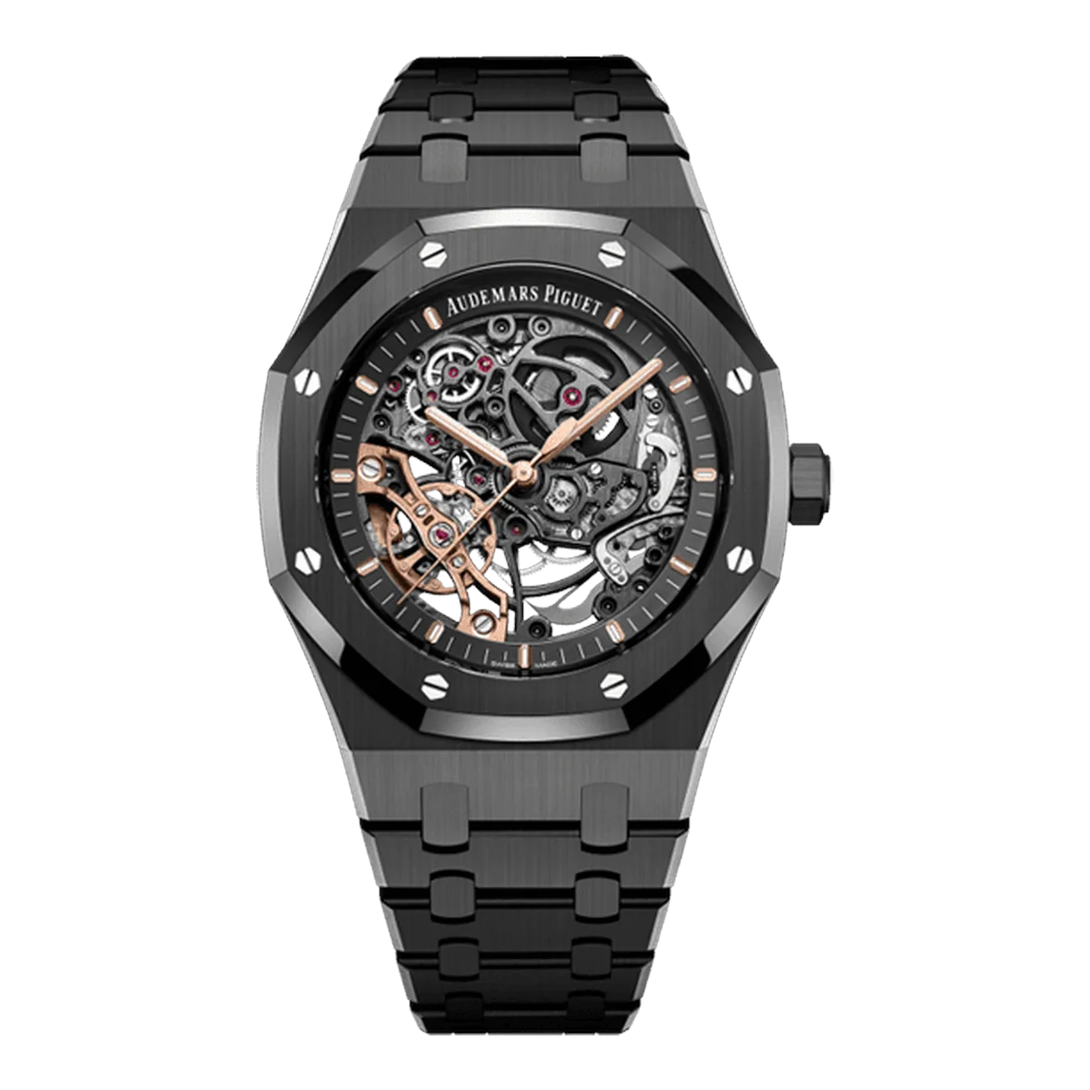 Audemars Piguet Royal Oak 15416CE.OO.1225CE.01 Double Balance Wheel Openworked 41mm Black Ceramic Men's Watch