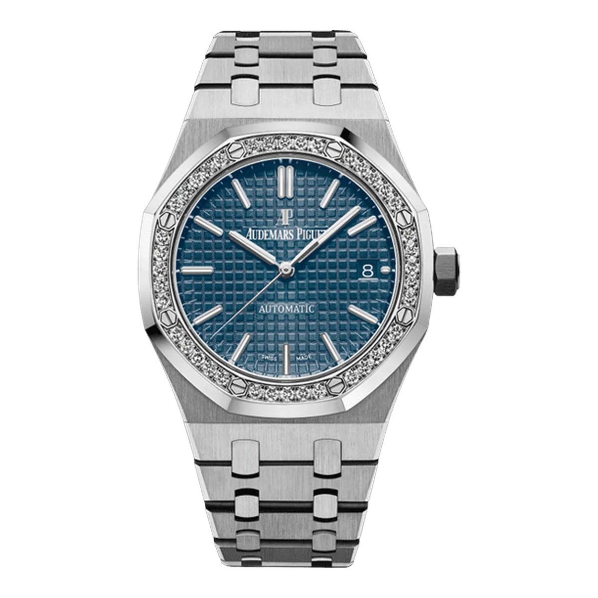 Audemars Piguet Royal Oak 15451ST.ZZ.1256ST.03 Blue Index Dial 37mm Stainless Steel Ladies Watch