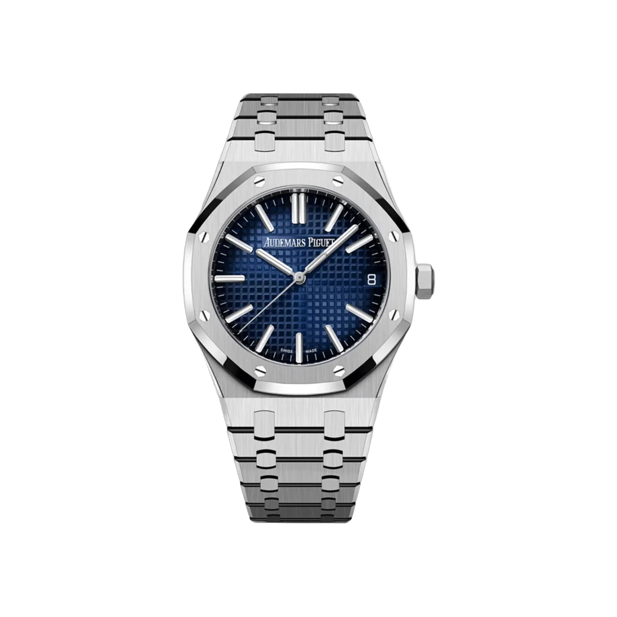 Audemars Piguet Royal Oak 15510BC.OO.1320BC.04 Herrenuhr aus Weißgold mit geräuchertem blauem Zifferblatt 41 mm