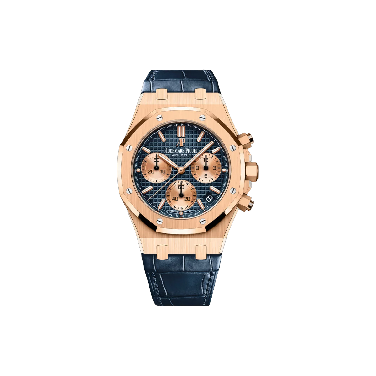 Audemars Piguet Royal Oak 26239OR.OO.D315CR.01 Selfwinding Chronograph Rose Gold 41mm Blue Dial