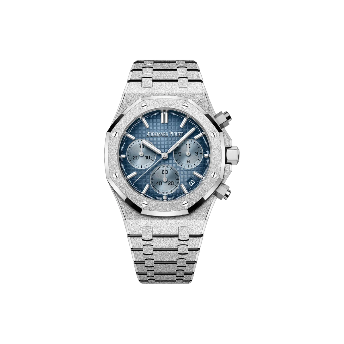Audemars Piguet Royal Oak 26240BC.GG.1324BC.02 Chronograph 41mm Frosted White Gold Blue Dial